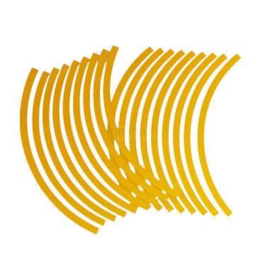 RoadGlow Reflective Tyre Stickers (18 stripes of Yellow Colour)